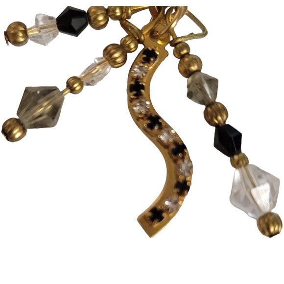 LATR 2GO Lunch At Ritz Africa Safari Zebra Dangle Drop Post Earrings Signed E79 - Picture 3 of 6